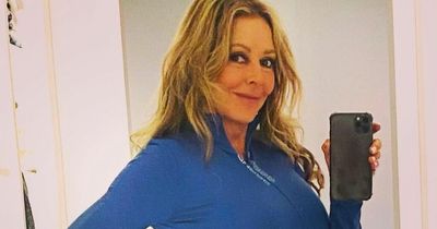 Carol Vorderman wows fans in skintight blue suit as she prepares for Top Gun: Maverick premiere