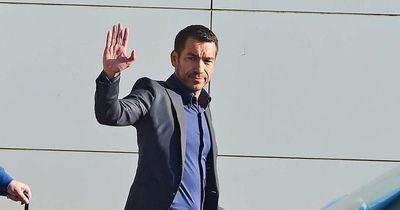 Rangers pictured arriving in Seville as Gio van Bronckhorst salutes travelling fans