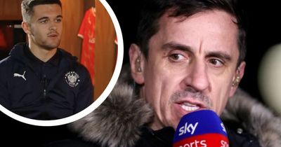 Gary Neville hails Jake Daniels as he becomes first UK footballer to come out as gay in 32 years