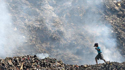 Delhi: 3 weeks after fire, smouldering Bhalswa landfill casts a dark shadow on area