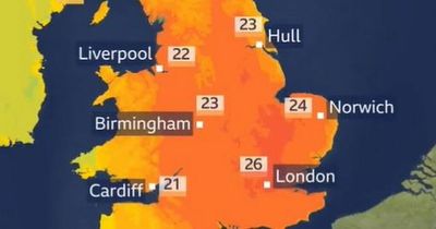 Today set to be hottest day of the year so far with temperatures up to 10 degrees above average