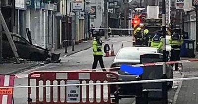 Gardai seal off Carlow town centre after car smashes into tanning shop causing major fire