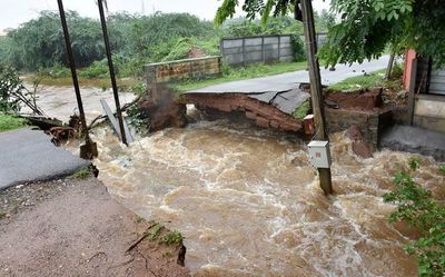 Rain havoc in Mysuru: Road washed away