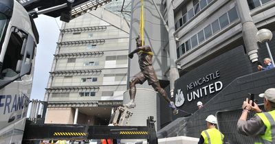 Alan Shearer's statue is finally on stadium land as Newcastle legend is moved to St James' Park