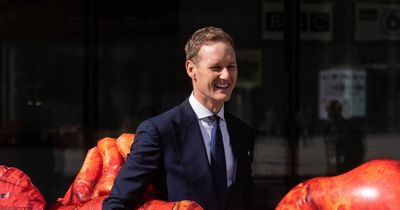 Dan Walker leaves BBC Breakfast studios with inflatable lobster after tearful final show