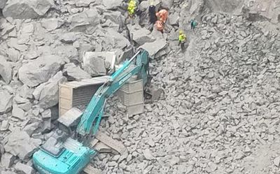 One more body trapped under boulders located in stone quarry