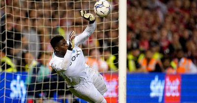 Ecstatic Nottingham Forest fans celebrate penalty hero Brice Samba as play-off final awaits