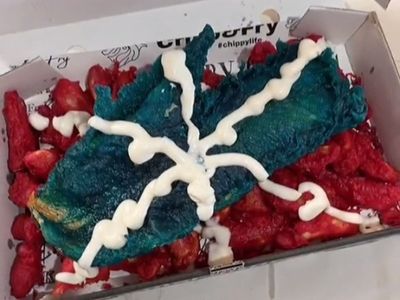 ‘My therapist will hear about this’: TikTokers horrified and amused by blue and red ‘jubilee fish and chips’