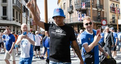 Alfredo Morelos leads Rangers fan rally as star striker joins punters on streets of Seville