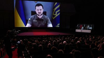Ukraine's Zelensky asks filmmakers 'not to be silent' in emotional Cannes speech