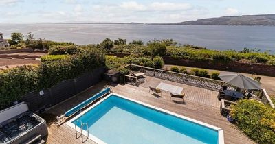 Scotland Airbnb one hour from Glasgow boasts private outdoor pool with hot tub and stunning sea views