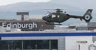 Edinburgh Airport sees Swiss Air Force choppers fly in before 'training' over city