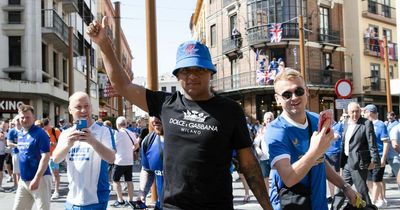 Rangers star leaves Rutherglen fans stunned in Seville as he joins in Europa League party