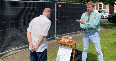 Man sells eggs by Margaret Thatcher statue after landmark gets vandalised