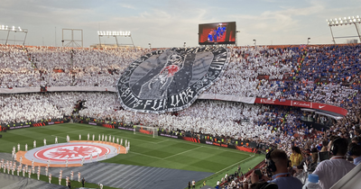 Eintracht Frankfurt unveil enormous pre Rangers tifo as German fans live up to their reputation