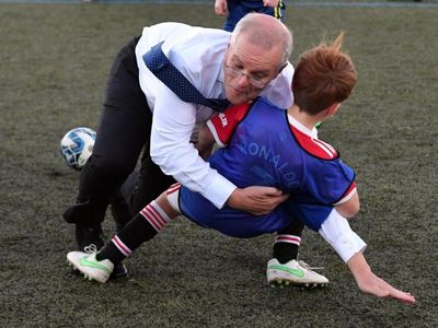 Red card for PM after soccer stumble