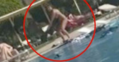 Lad 'caught cheating in Ibiza' humiliated in girlfriend's poolside revenge