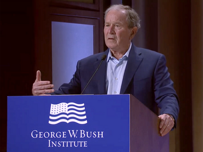 George W Bush accidentally condemns ‘unjustified and brutal invasion of Iraq’ in Ukraine speech gaffe