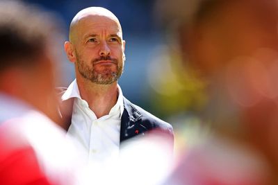 Erik ten Hag arrives to start work at Manchester United with assistant Mitchell van der Gaag