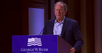 George Bush in embarrassing gaffe as he condemns 'unjustified invasion of Iraq' in Ukraine mix-up