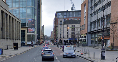 Glasgow city centre assault sees two men rushed to hospital and street taped off