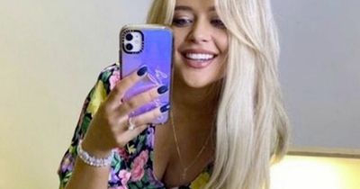Emily Atack admits she suffers from 'chafing' as she shows off plunging new summer dress