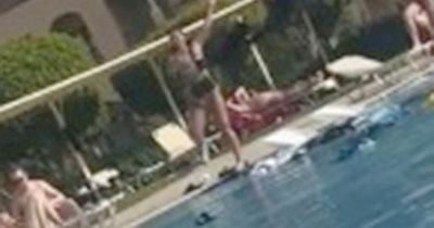 Man 'caught cheating in Ibiza' humiliated by girlfriend's public poolside revenge