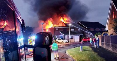 Homes 'catch fire' after lightning strikes across UK
