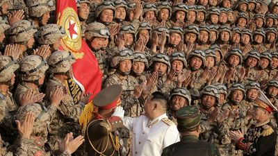 North Korea's leader Kim Jong Un is facing a COVID-19 crisis and a tough new adversary in the south