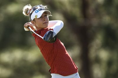 Comeback Korda: Nelly Korda is back on the range after blood clot surgery last month