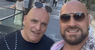 Tyson Fury hits the town with dad John one night after kicking out at taxi