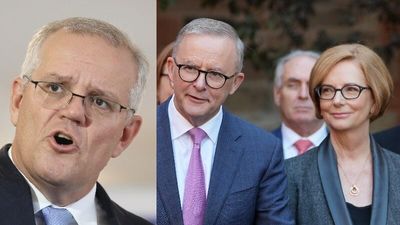 Federal election: Scott Morrison says cabinet ministers not leaking against him, Julia Gillard backs Anthony Albanese to 'value' women