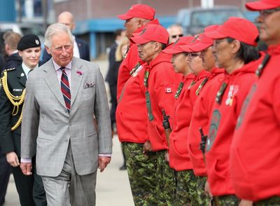 Charles test drives Canadian Rangers’ snowmobile
