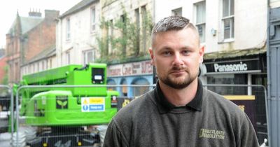 Demolition workers bringing down derelict Dumfries town centre building hit a snag