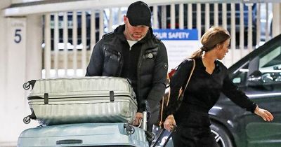 Coleen Rooney pictured at Manchester Airport after skipping final day of Wagatha Christie trial