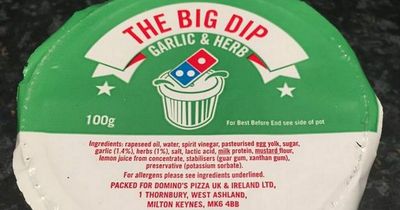 Domino's Pizza fans will never guess how many calories are in garlic and herb dip
