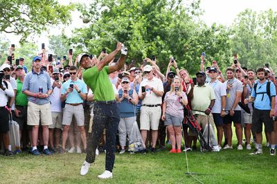 8 awesome photos of Tiger Woods playing in the second round of the PGA Championship