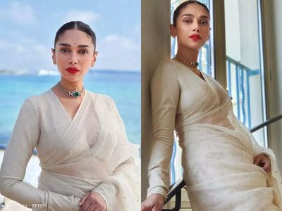Aditi Rao Hydari wore the most beautiful Sabyasachi sari ever at Cannes 2022