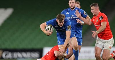 What time and TV channel is Leinster v Munster on today in the United Rugby Championship?