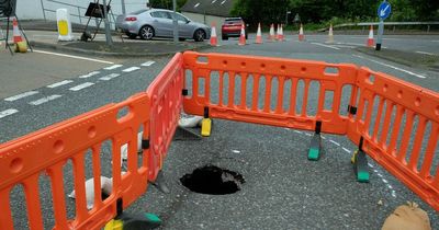 Sinkhole opens up in County Durham causing traffic disruption