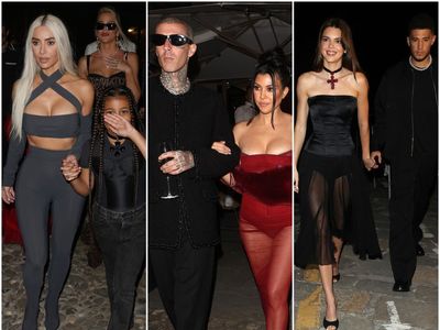Kardashian family arrives in Italy ahead of Kourtney and Travis Barker’s wedding