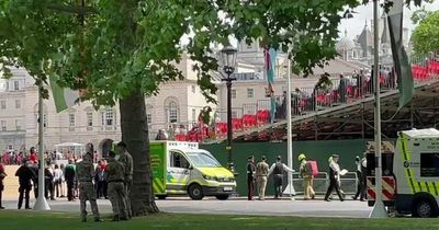 Woman falls through stand during Trooping the Colour