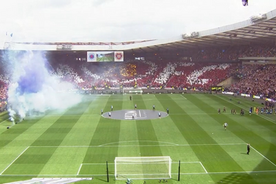 Hearts fans unveil spectacular Scottish Cup display in tribute to Marius Zaliukas