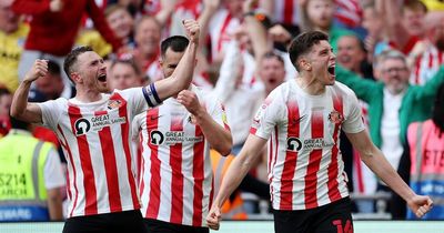 Sunderland win promotion at Wembley, defeating Wycombe 2-0 to earn a place in the Championship