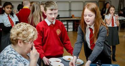 Lanarkshire pupils host fair trade café and dish out free meal to community