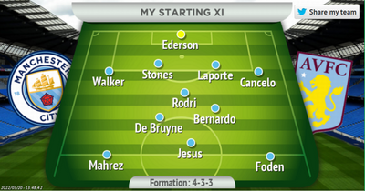 How Man City should line up vs Aston Villa on Premier League final day