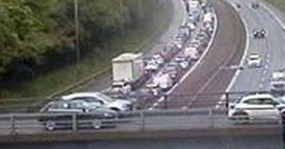 Huge delays on M8 after serious crash Eastbound near Livingston