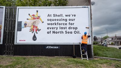 Unauthorised billboards slamming oil firms appear across Aberdeen