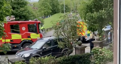 Glasgow crash sparks road closure in west end as emergency services attend scene