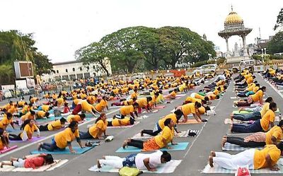Yoga day rehearsal conducted